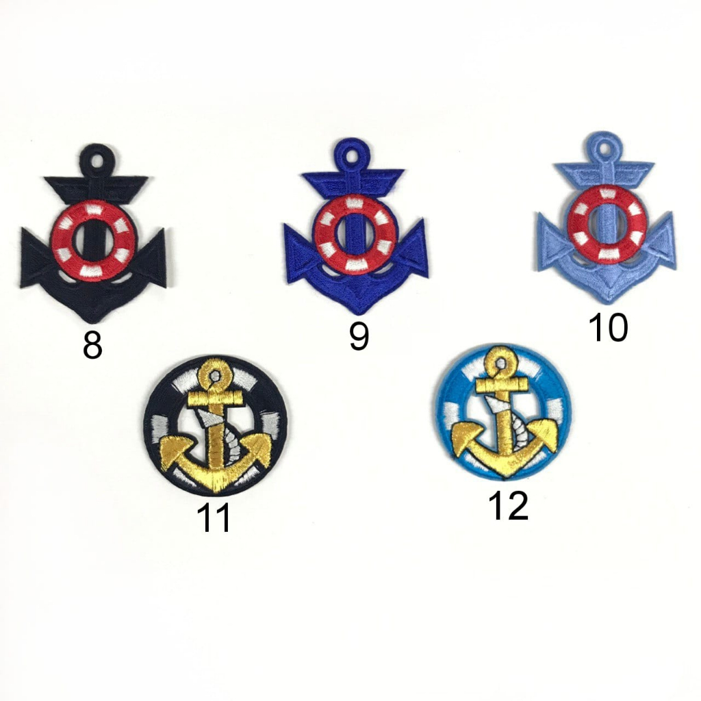 Iron Patch Anchor / Emblem Bordir Jangkar
