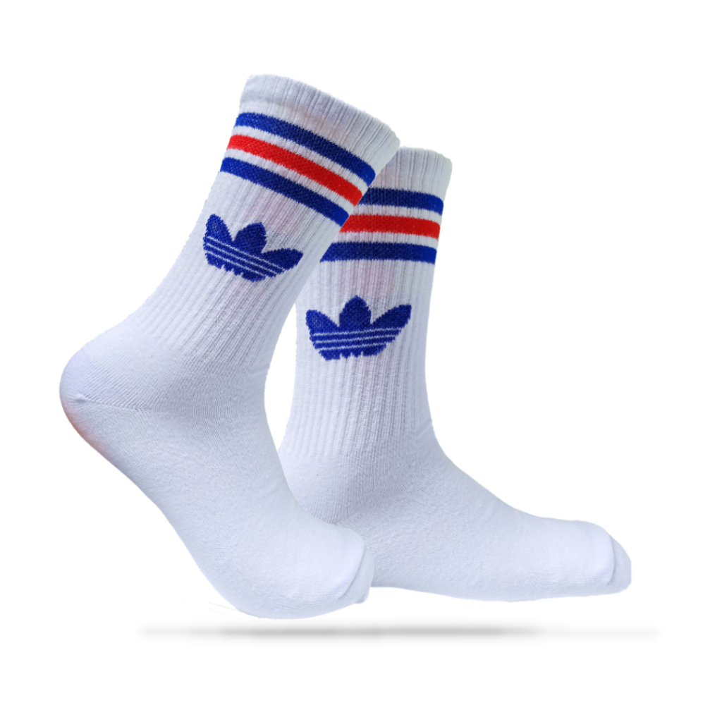 Kaos Kaki Motif Oldschool Skate Pria - The Hawking Official #AdidasPutihBiru