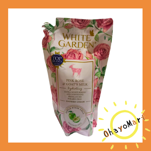 White Garden Pink Rose Refill / Sabun mandi cair Pink Rose 900ml