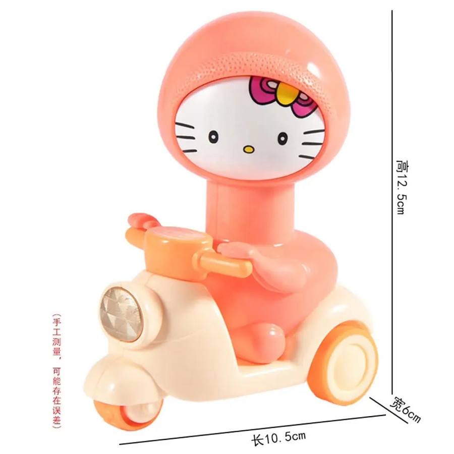 Mainan Motor Hello Kitty / Motor Tanpa Baterai Tekan Kepala Bisa Berjalan