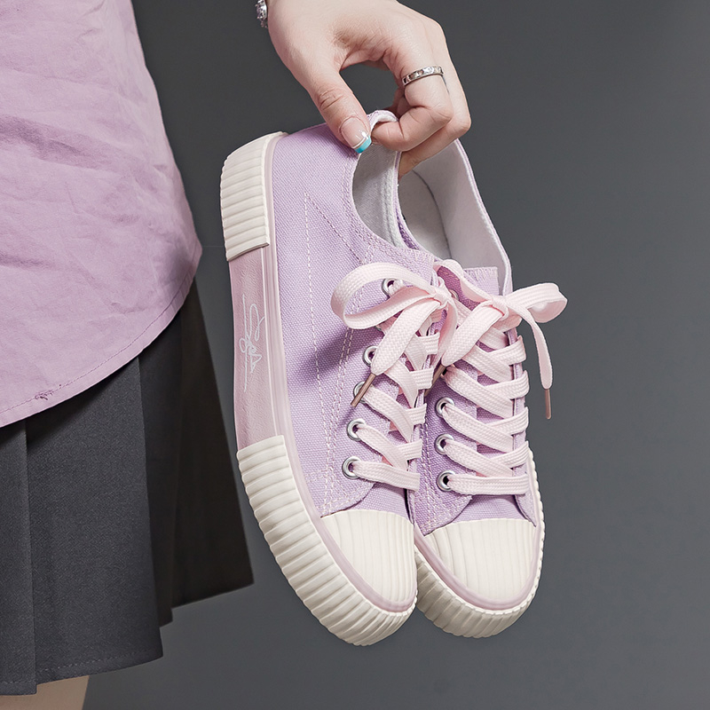 Favorite &quot;FREE BOX&quot; (Size 37 - 41) Sepatu Wanita Sneakers Bertali Kets Tali Warna Kasual Fashion Kanvas Anti Slip Import Premium Quality 9043