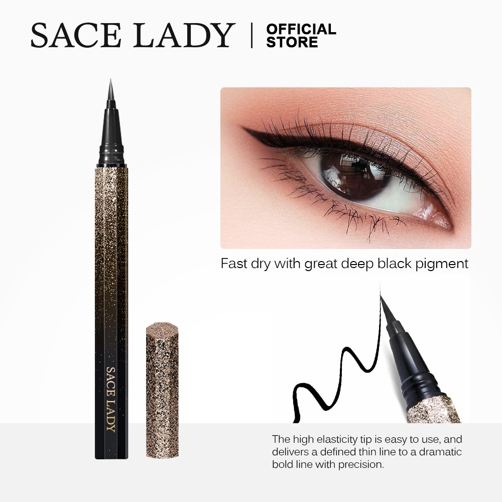 SACE LADY Eyeliner Tahan Air Long Lasting Smudge-proof Slim Tip Eye Makeup