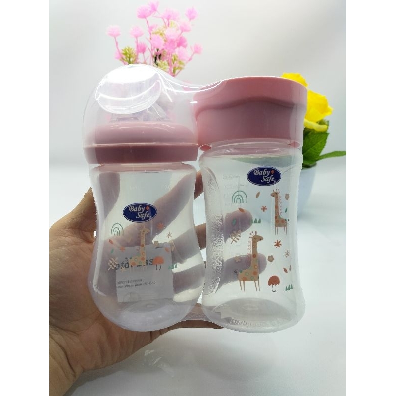 Botol Susu Baby Safe Wide Neck+ Botol Container Multi Fungsi/Botol Twin Baby Safe 250 Ml WNC3