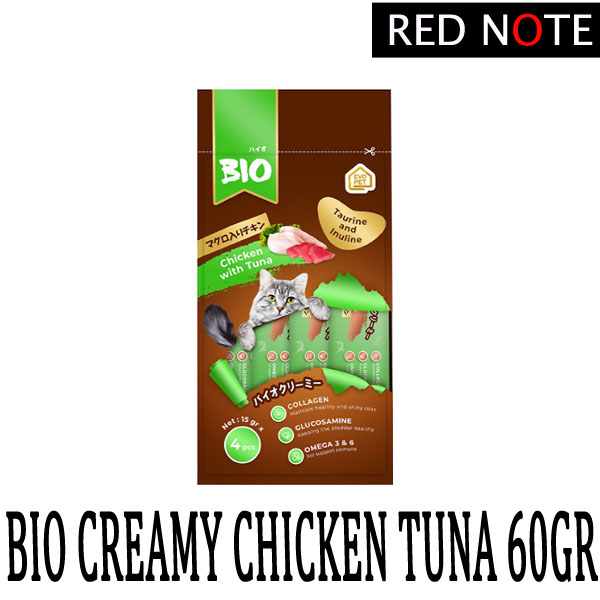 BIO CREAMY Chicken Tuna 60gr - Snack Liquid Kucing