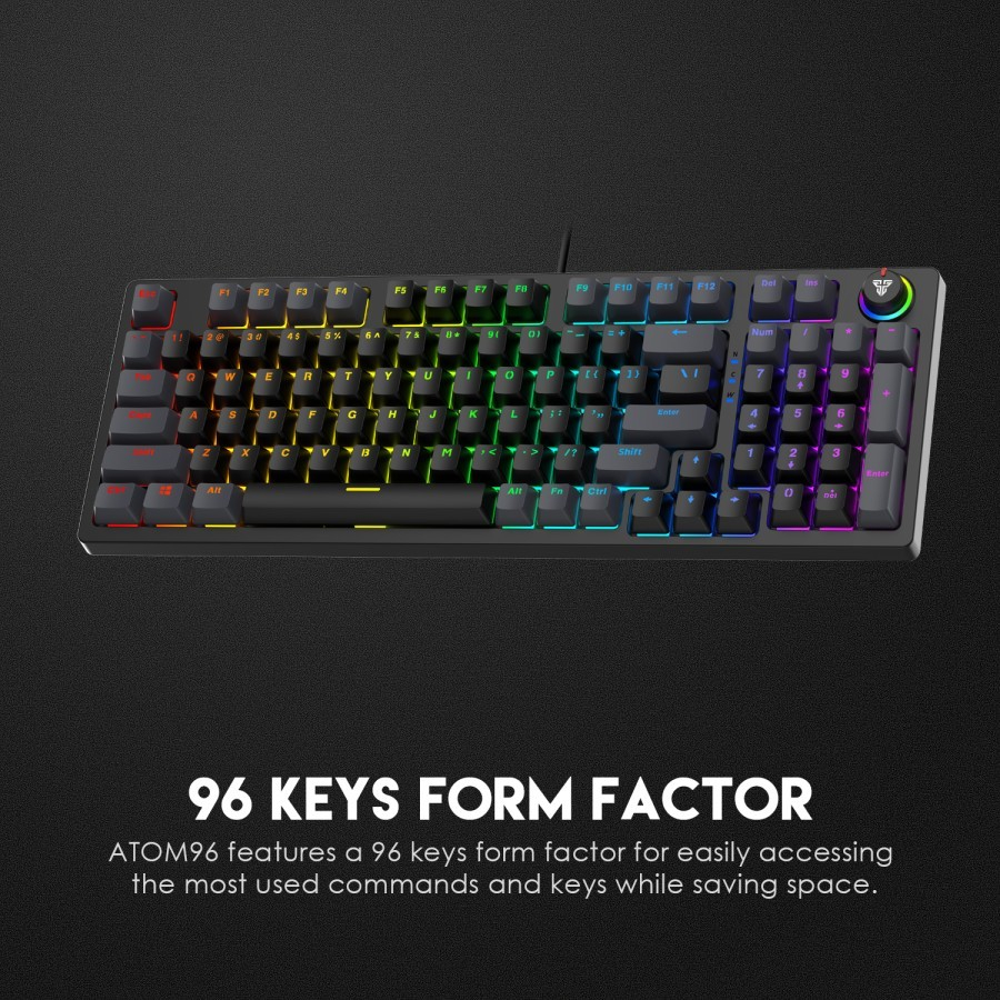 Fantech ATOM96 MK890 RGB Keyboard Gaming Mechanical Full Size