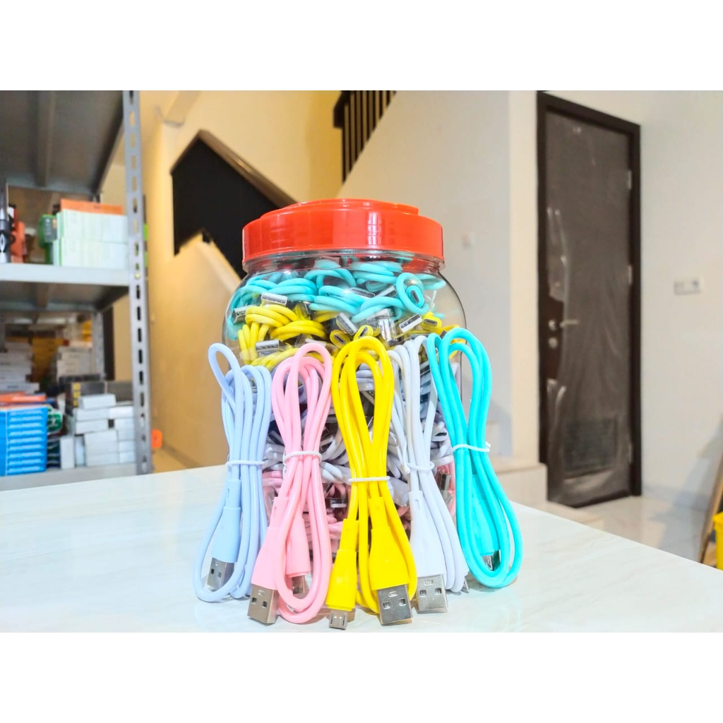 Kabel Data Macaron Warna Kualitas Bagus Kabel Macaron Micro USB Harga Satuan