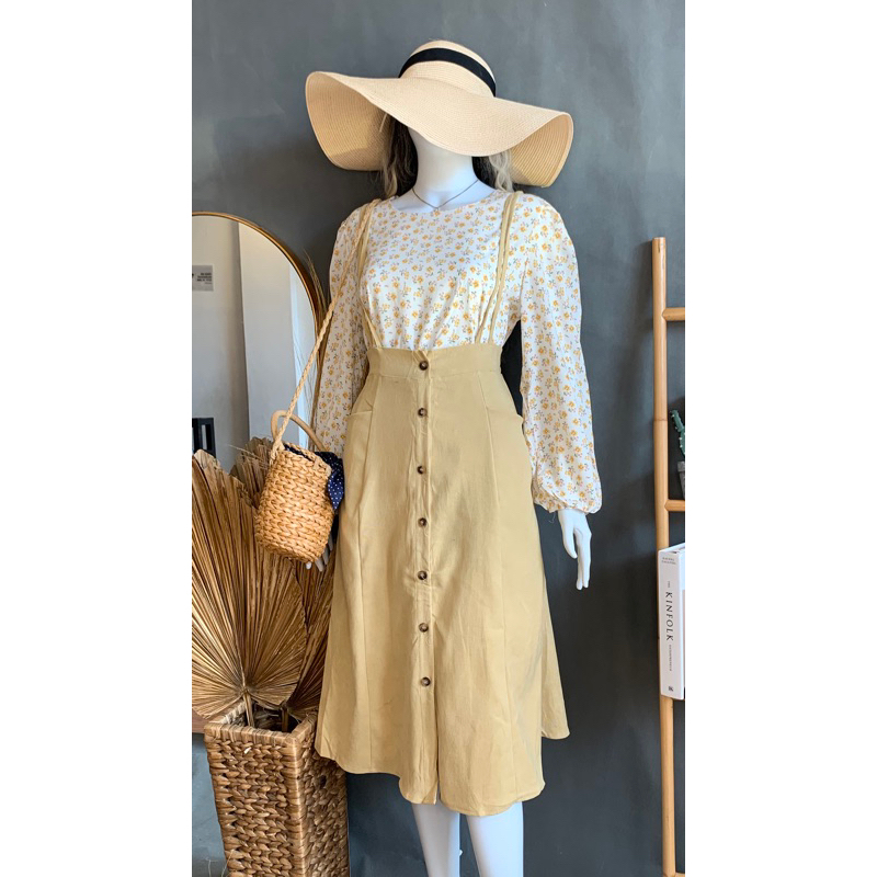 Demora Set Overall Dress