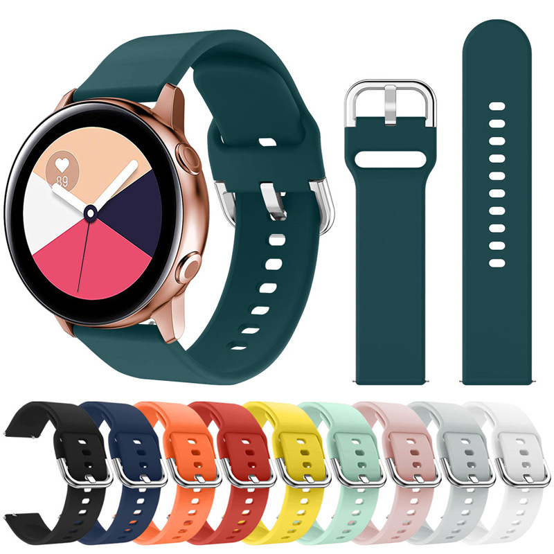 20/22mm Silicone Bracelet Beltfor Huawei GT2 Samsung Galaxy Watch Waterproof Watchband for Samsung Galaxy Watch Active/Active2 Huawei Watch 3