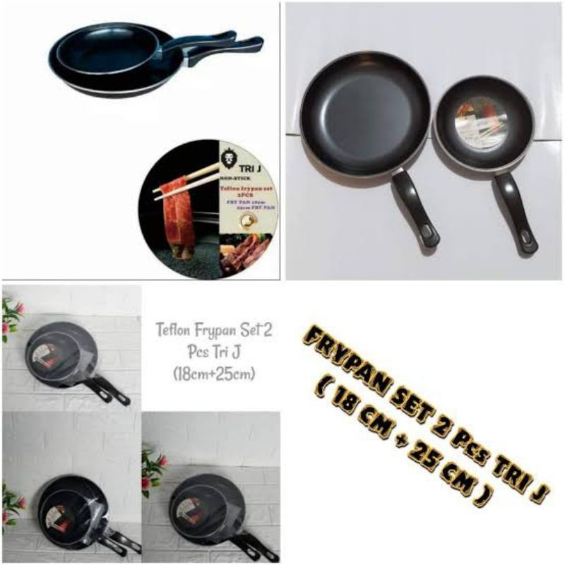 Teflon ANTI LENGKET fry pan isi 2/Alat Masak Penggorengan Pan anti lengket/fry pan panci set 2pcs panci masak anti lengket