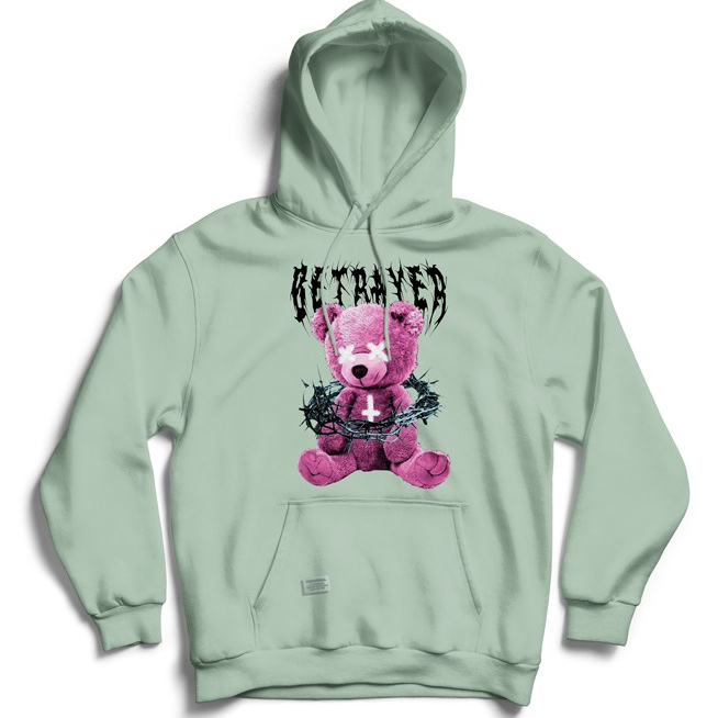 Parisdivarious Sweater Hoodie Jemper Betrayer Bear FC Bahan Fleece Size S - XXL (Pria &amp; Wanita)