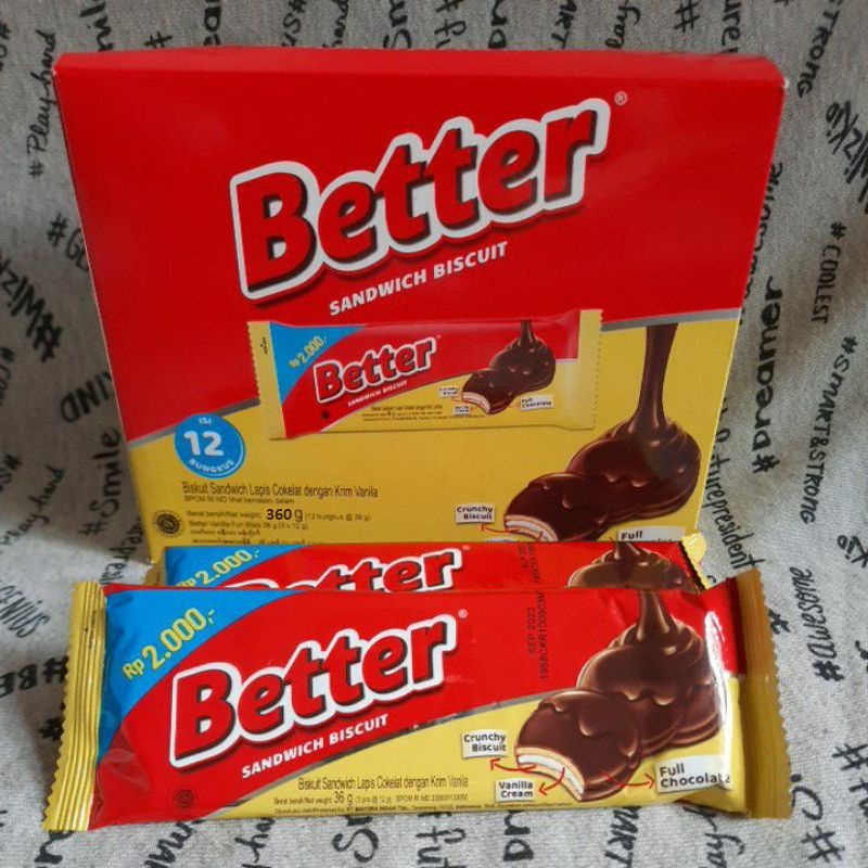 

{ PerBox isi 12 } - Better Sandwich Biscuit 12 x 30gr