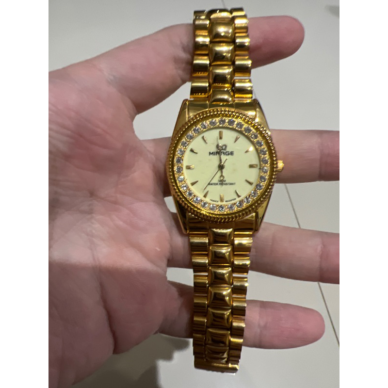 Mirage Jam Tangan wanita/pria  Anti Karat Tahan Air Original Casual Tipis Mirage 1579M ROSEGOLD