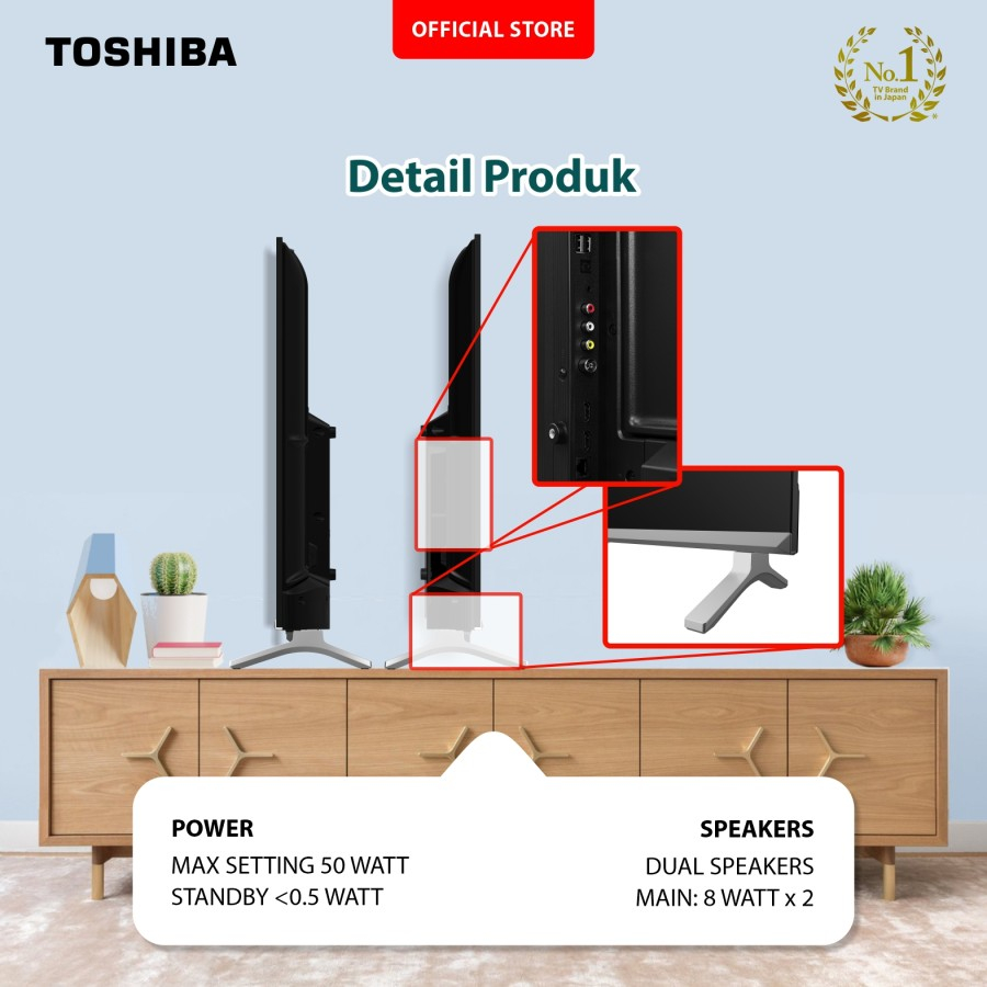 Toshiba 32V35KP LED TV - HD Smart Android 32&quot; [FREE BRACKET]