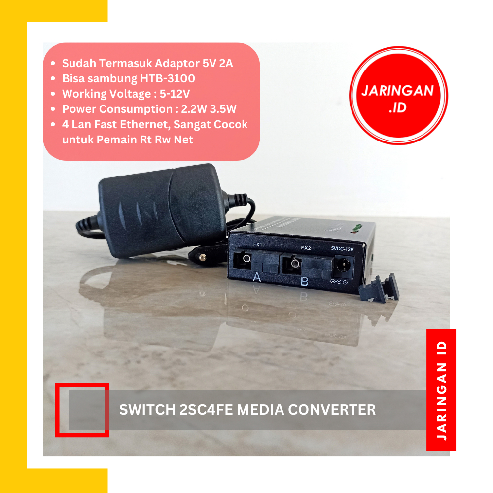 Media Converter 2SC 4FE Fiber Transceiver Switch