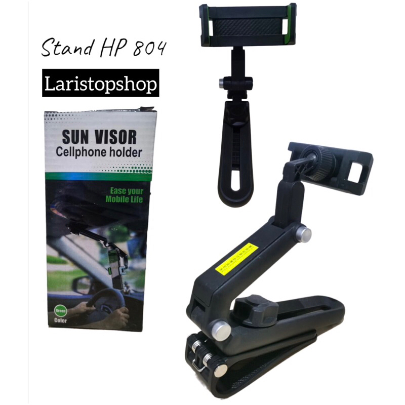 Holder Mobil HD-58 / Stand Holder HP Jepit Mobil HD58 / Dudukan Penyangga Penahan Hp / Penjepit Handphone Universal Stir Mobil Sun visor / Penyangga HP Tongsis Selfie