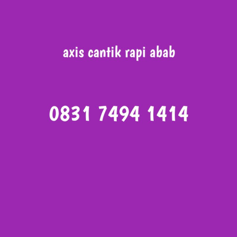 nomor axis cantik murah