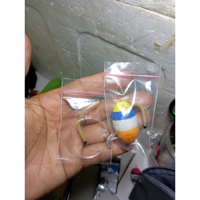 Rangkaian pancing ikan baby gt PELAMPUNG X PINTIL