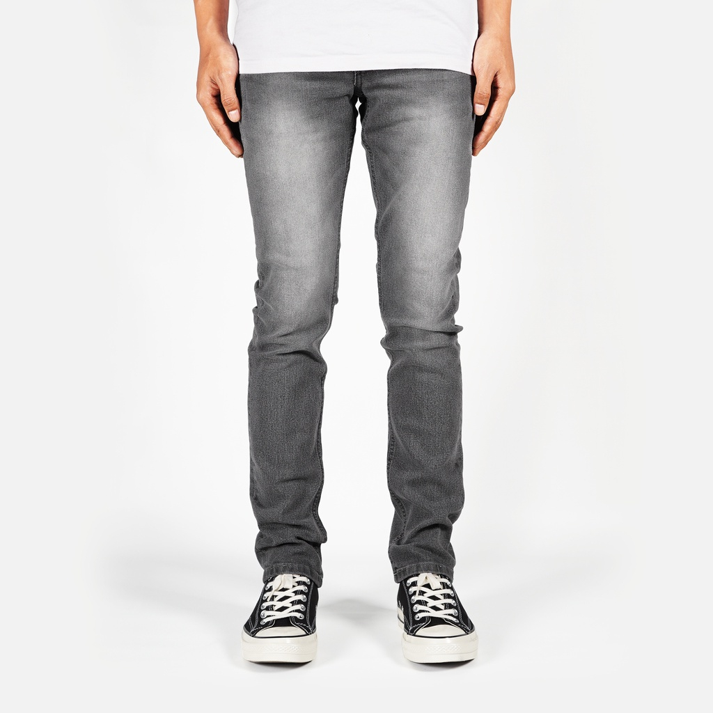 GREY WASH SPRAY celana jeans pria slimfit berbahan jeans denim meral ukuran 27 sampe 3i