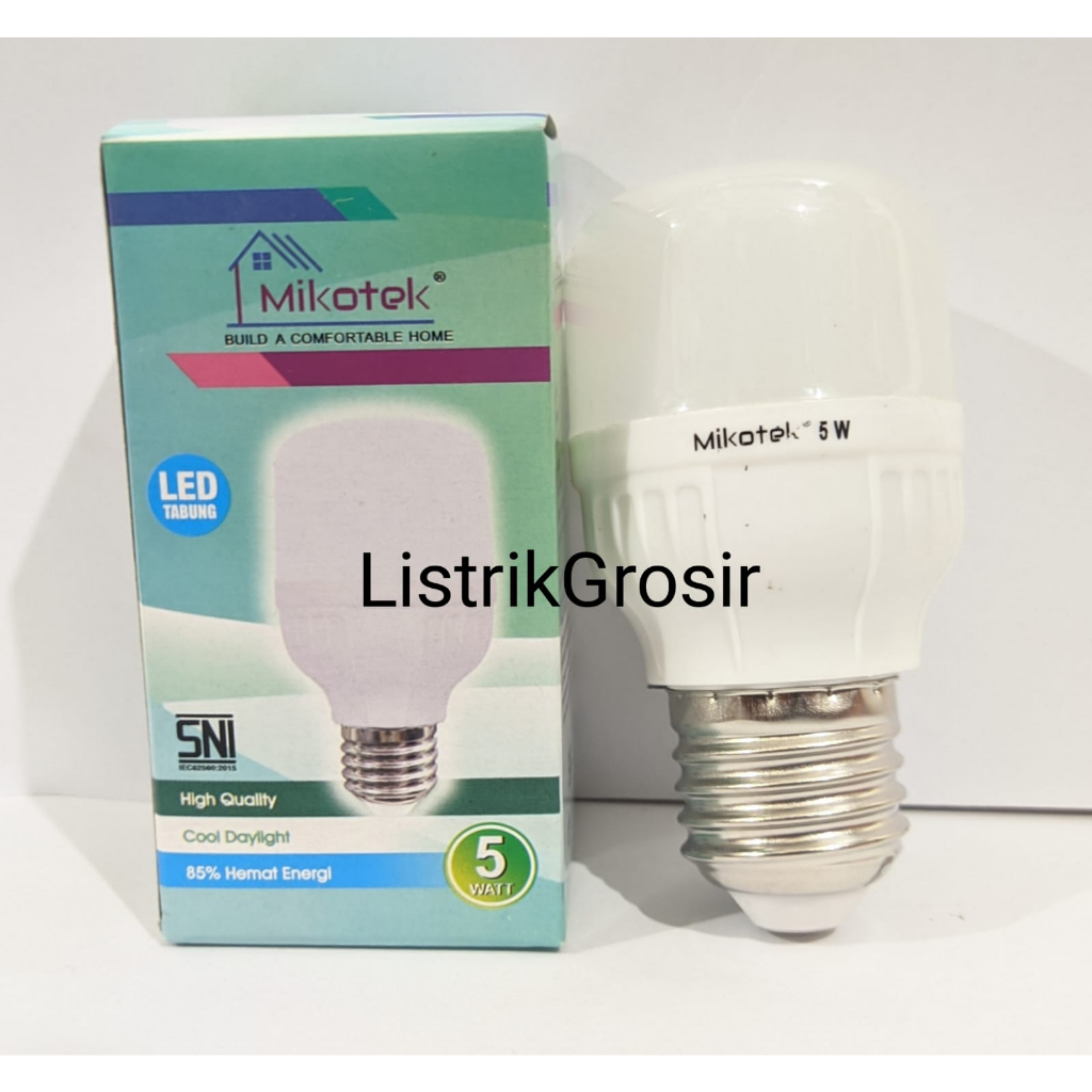 MIKOTEK Lampu Led Kapsul Capsul Bohlam Tabung 5W 5 Watt T Bulb