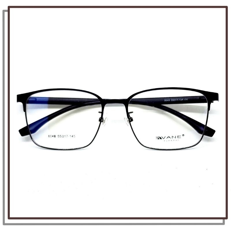 FRAME KACAMATA VANE 8048 Model Clubmaster Keren Gagang LENTUR Kuat Ringan Kualitas Bagus Harga MURAH