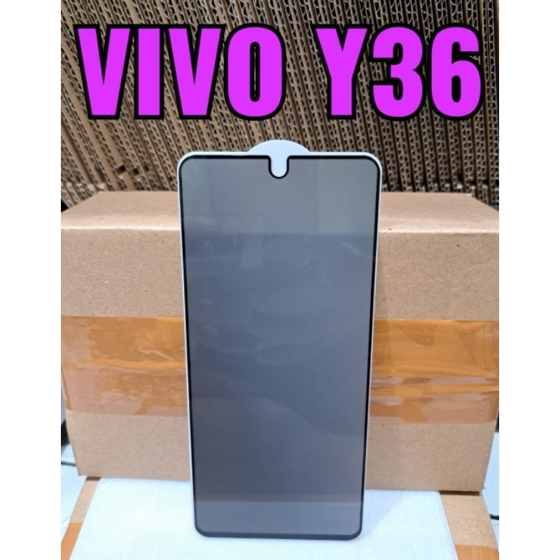 Tg Kaca Spy Tg Vivo Y36 Anti Gores Tempered Glass Matte Film Ceramic 100% Security Anti-Peeping Film Privacy 100 Privacy Security Anti-Spy Tempered Glass PhysicalReinForcement Technology No Broken Edge Tempered Glass Screen Protector Glass Vivo All Type