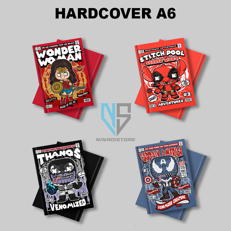 

Pocket Book/Notebook Buku Tulis Catatan hero Note Agenda Planner, Journal, Diary, Gift / Premium Hardcover A6 isi polos dan garis
