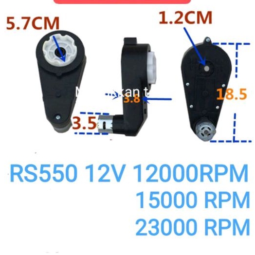 Promo 2Pcs Gearbox plus dinamo RS550 12V/6V mobil mainan aki anak