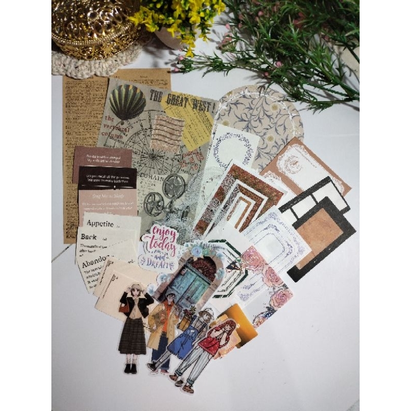 

32pcs (total 42Pcs) Journal kit series (Part 1) untuk journaling journals bujo bullet journal ephemera