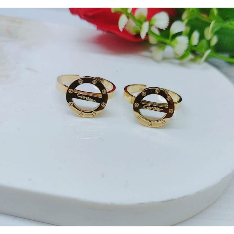 Cincin Titanium Anti Karat Permata.Perhiasan Wanita R602 R603