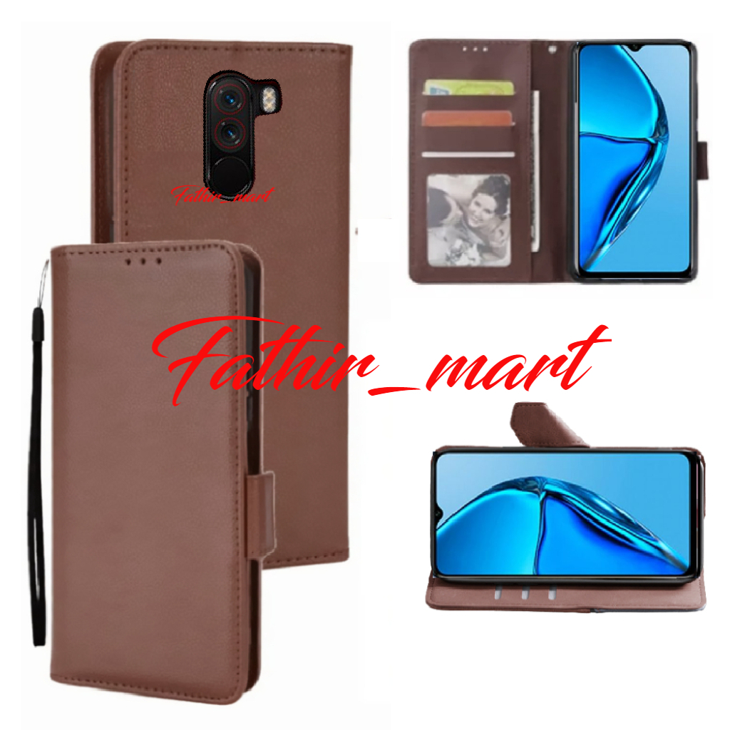 Case Dompet Hp XIAOMI POCO F1 Case Leather Flip case Cover Kulit Casing Dompet