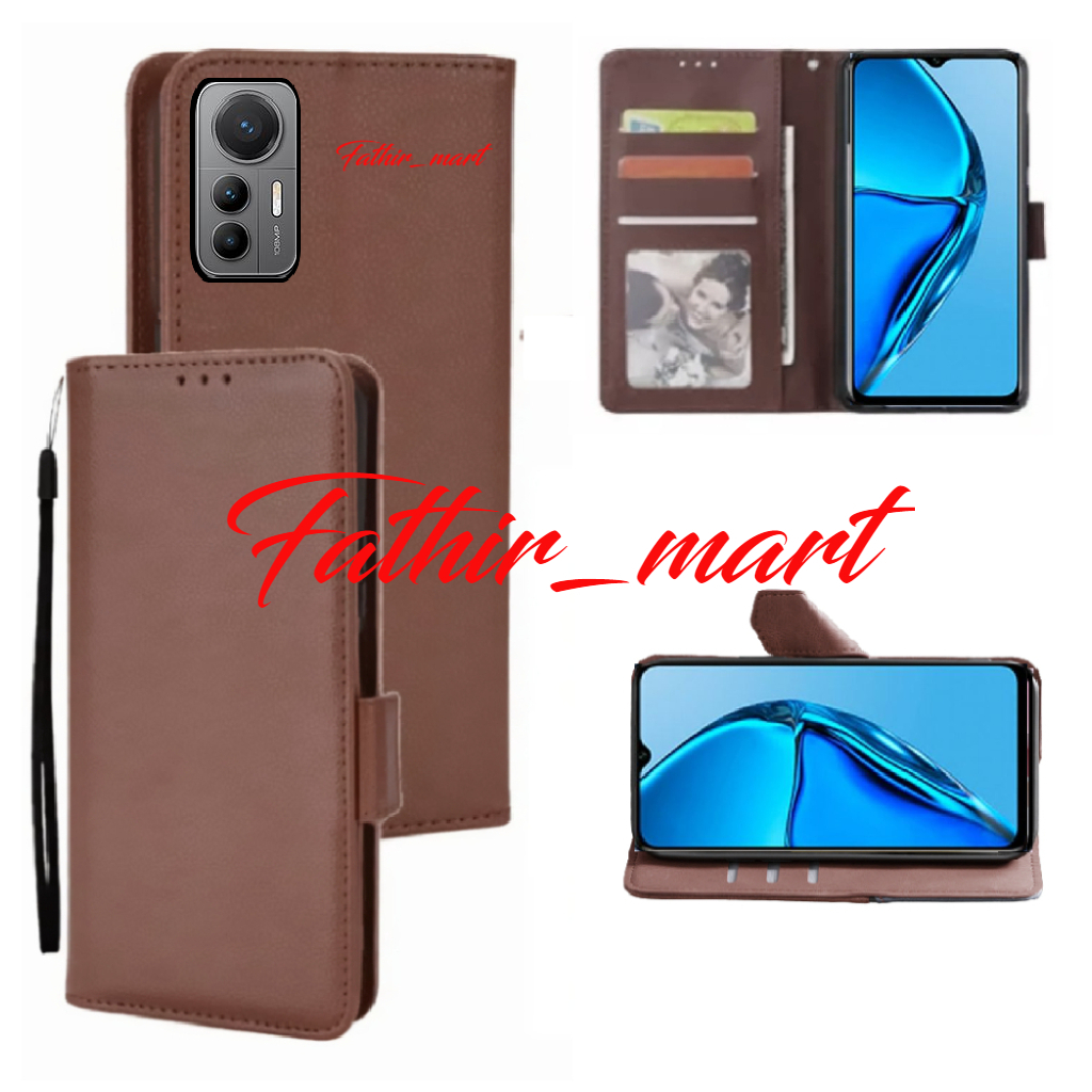 Case Dompet Hp XIAOMI 12 LITE Case Leather Flip case Cover Kulit Casing Dompet
