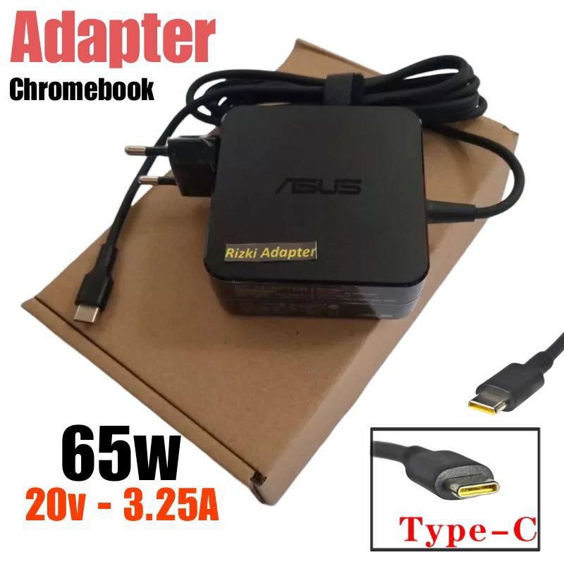 Charger Laptop Asus Chromebook CX22NA CX22N CX22 C203XA C203X C203 C204 C202 CX1100 CX1400 CX1500 Q325 Q325U Q325UA