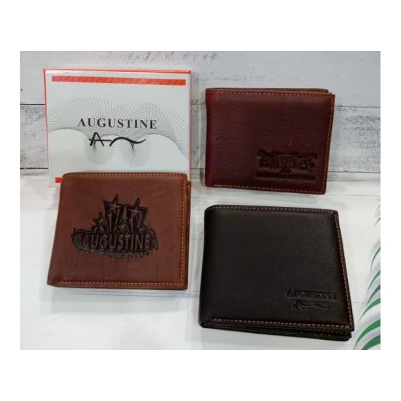 Dompet kulit asli pria wanita import Augustine model simpel elegan