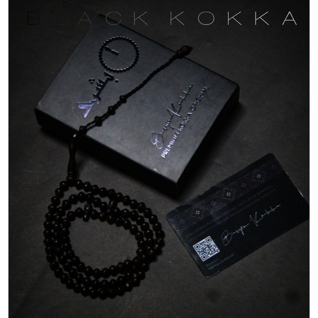 PREMIUM BLACK KOKKA Tasbih Kokka Wajik 6mm Asli 100% Butiran 99