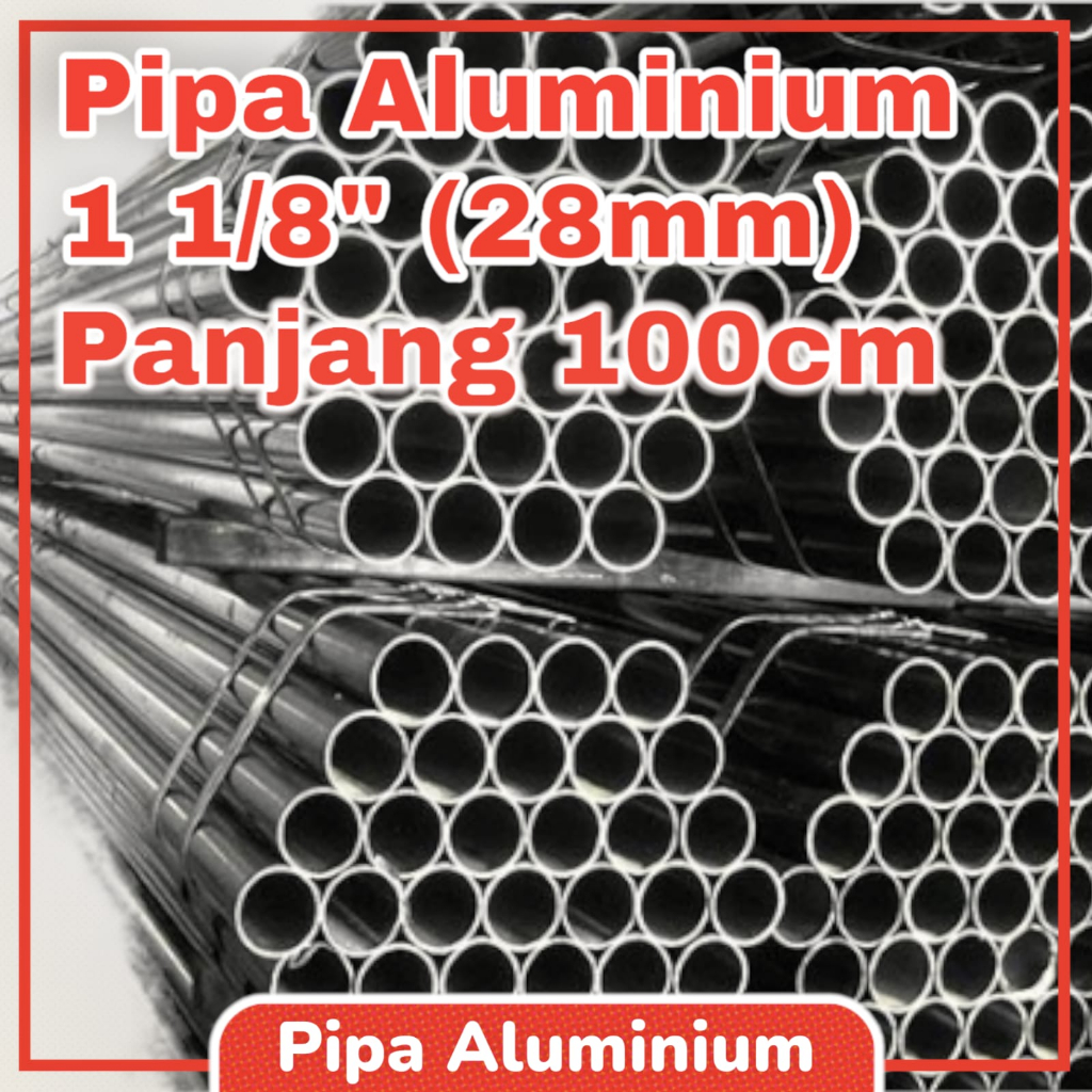 Pipa Aluminium MF Alkan T6 ukuran 1 1/8" atau 28mm panjang 100cm