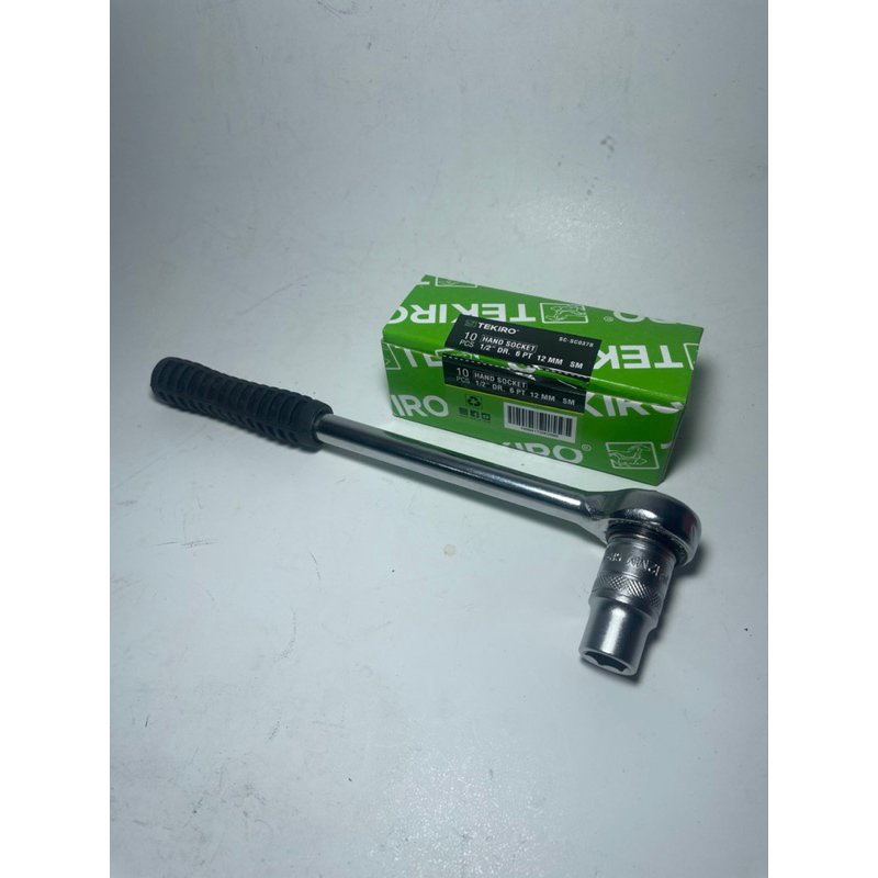 Paket mata shock Tekiro 6pt 1/2” + gagang kunci ratchet