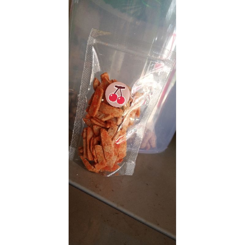 

Basreng pedas, gurih, balado.