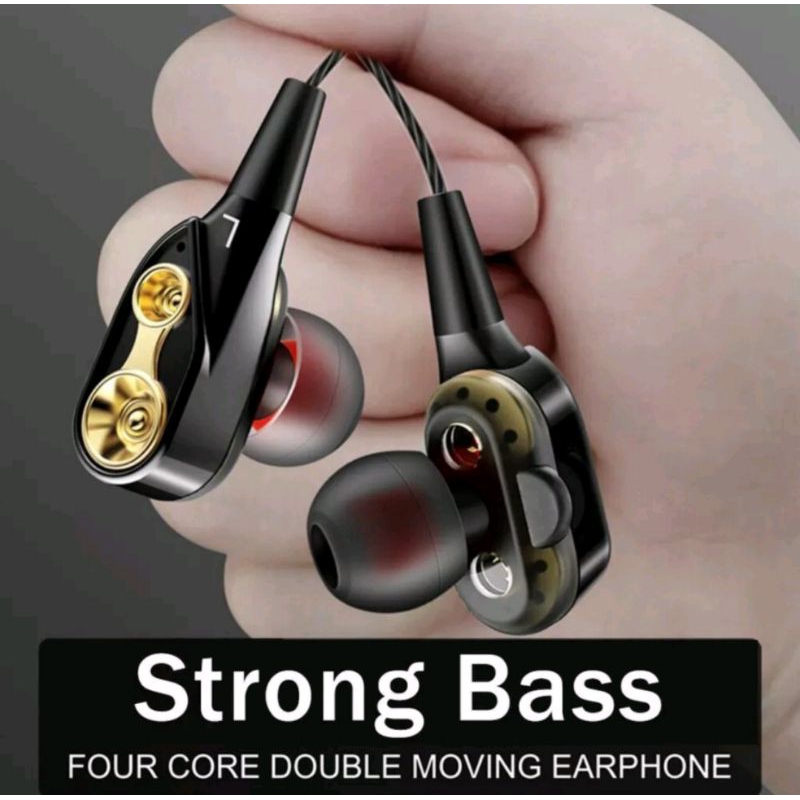 Headset 4D Super Bass Level Earbuds Stereo Jack 3.5mm
