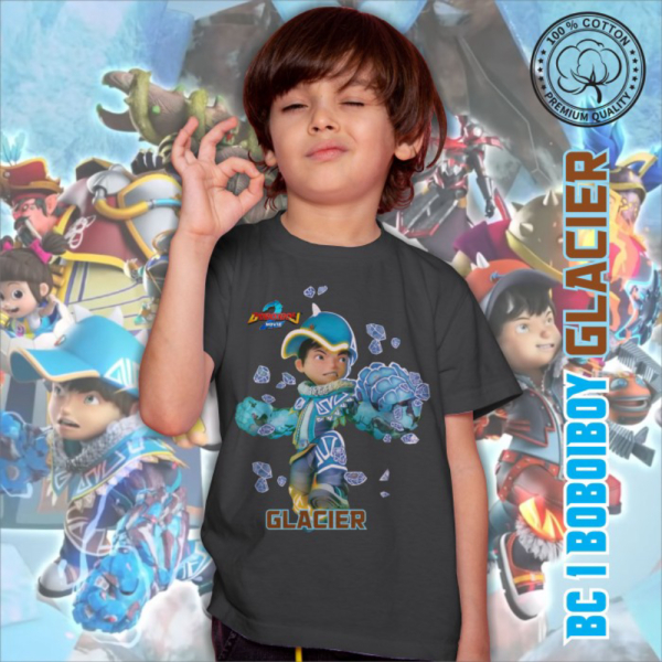 BAJU KAOS BOBOIBOY GLACIER DISTRO PREMIUM BC1./