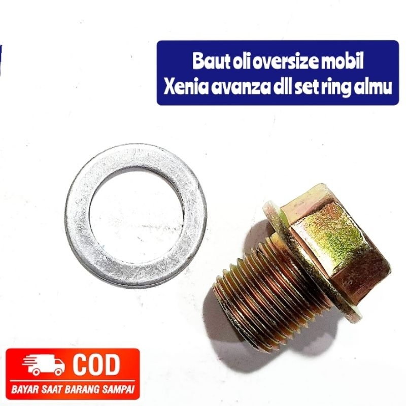 Baut oli oversize bus mobil Avanza xenia set ring almunium kepala baut kunci 17