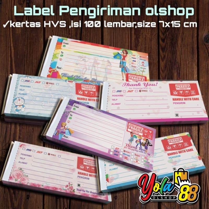 

LABEL PENGIRIMAN OLSHOP HVS ISI 100/LABEL PENGIRIMAN MURAH_ FC