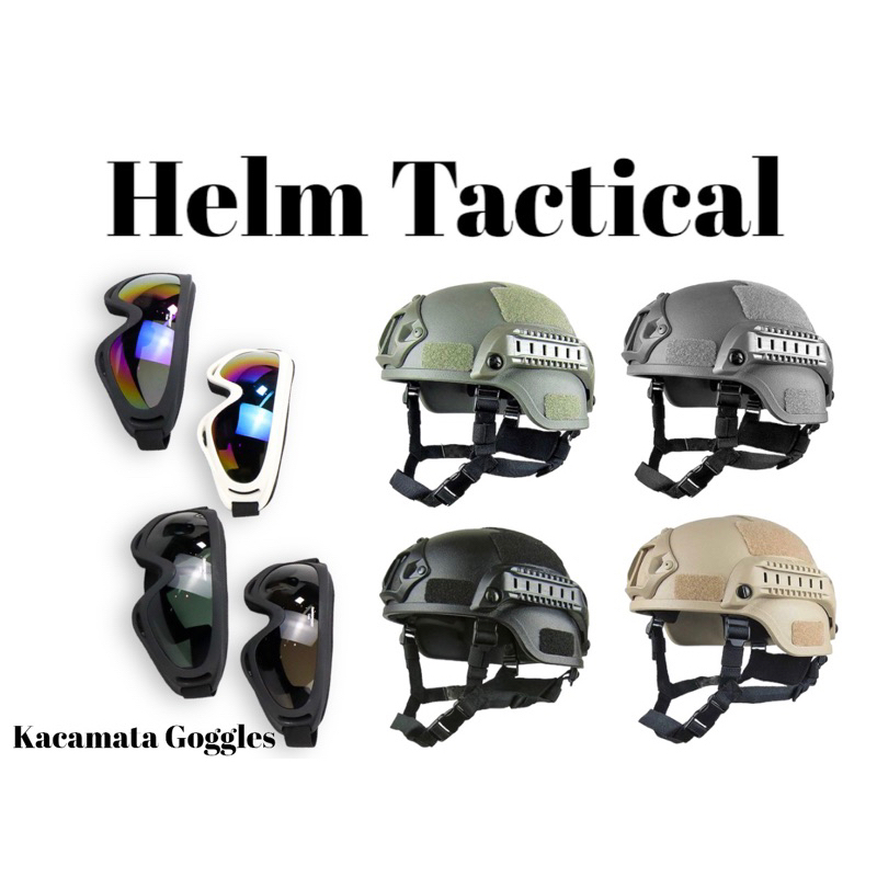 Helm Tactical CS SWAT / MICH2000 TaffSPORT / Helm Tactical Army / Helm Tactical Hitam /Helm