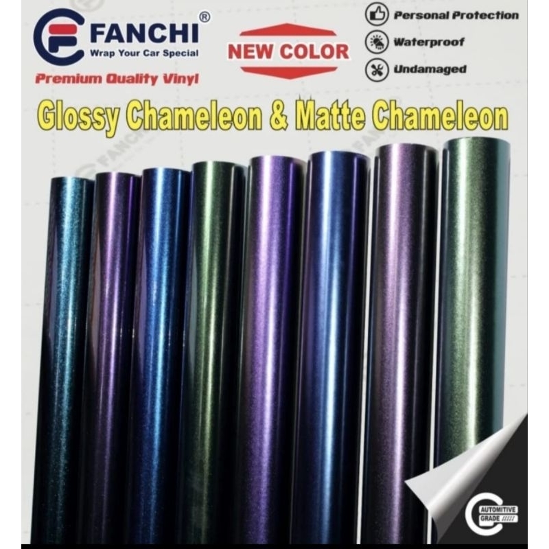 152cm Sticker FANCHI Glossy Chameleon Bunglon Lebar 152cm Permeter