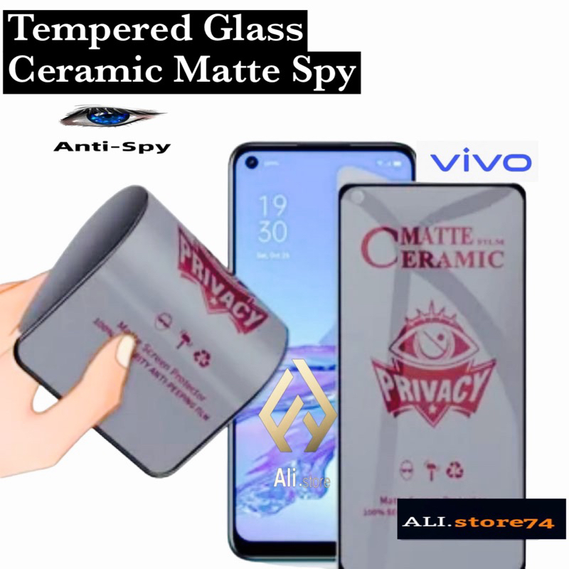 ALIstore - Ceramic Matte Spy Vivo Y27 4G Y27 5G Y30 Y30i Y31 Y32 Y33 Y33S Y33T Y35 Y50 Y51 Y51A Y51S