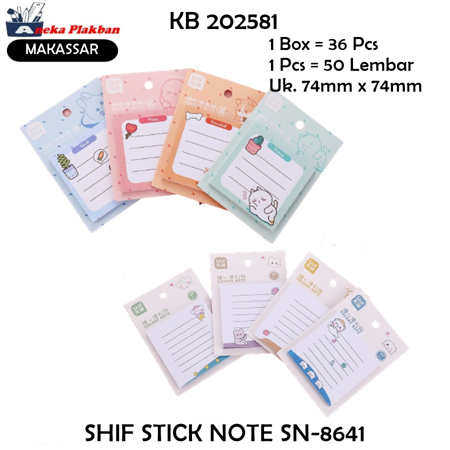 

[PCS/50LBR] SHIF STICK NOTE SN-8635 SN-8641