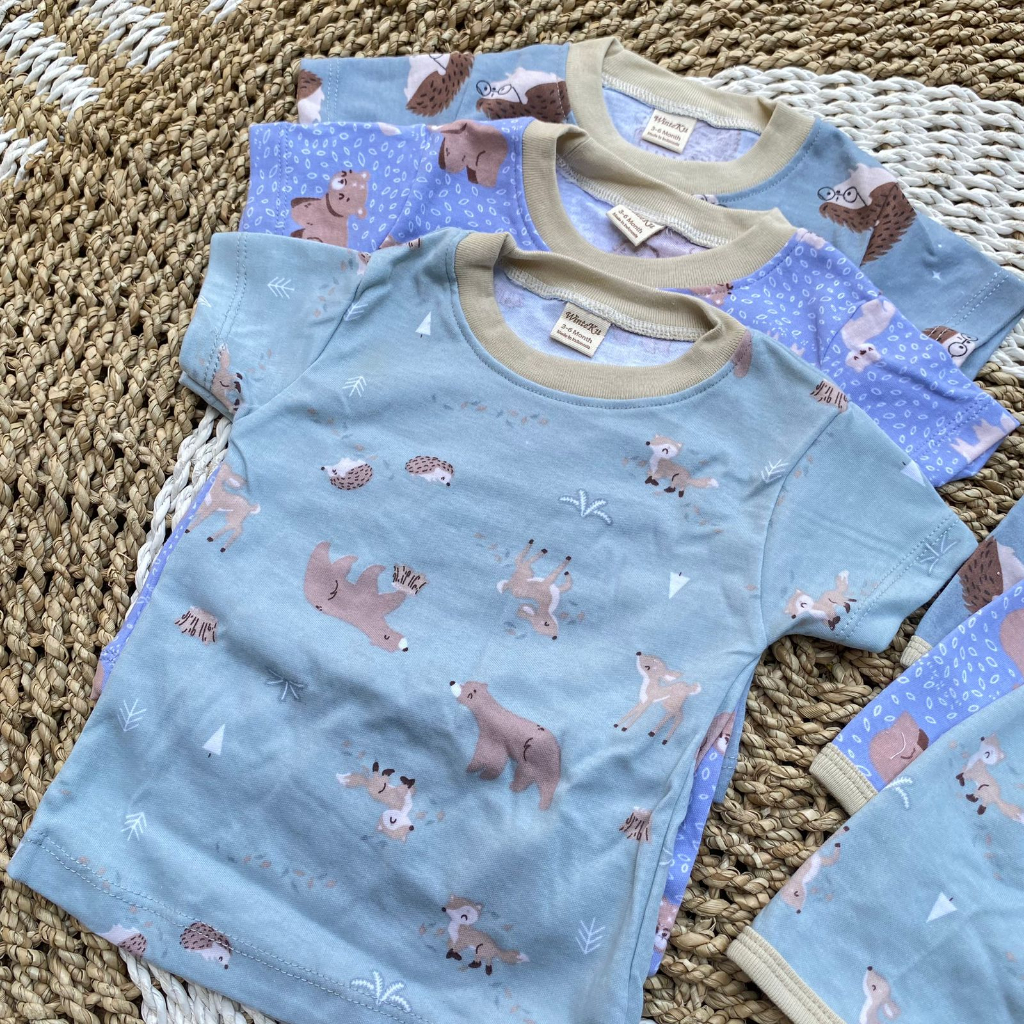 3 PCS baju bayi lengan pendek baju bayi premium motif printing ASYAM BABY