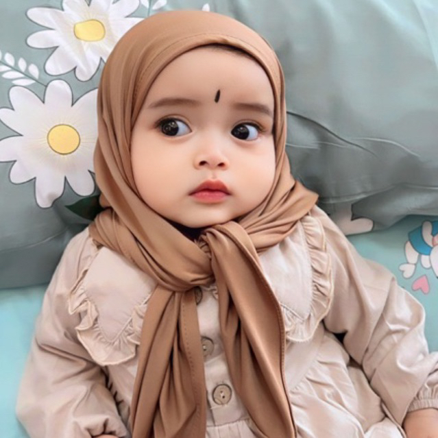 HIJAB JILBAB KERUDUNG ANAK SEGITIGA INSTAN JERSEY