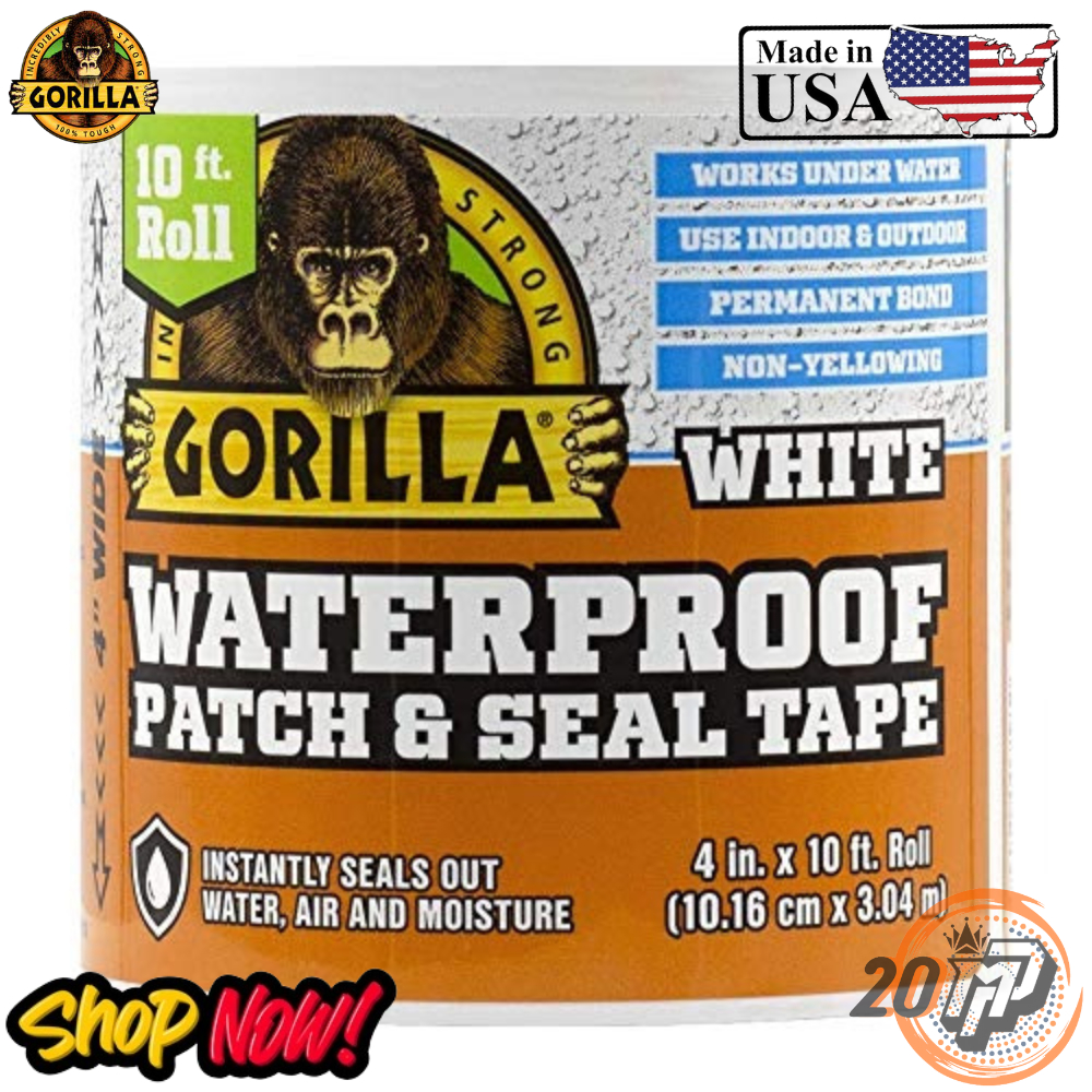 Isolasi Lakban Gorilla Tahan Air Putih TAPE WATERPROOF PATCH & SEAL US