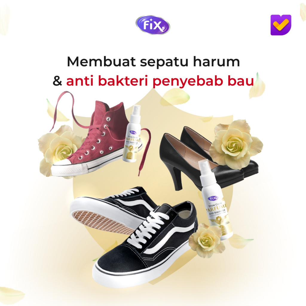 FIX Shoes Care Parfum Anti Bacterial Khusus Sepatu Anti Bau Ampuh 100 ML