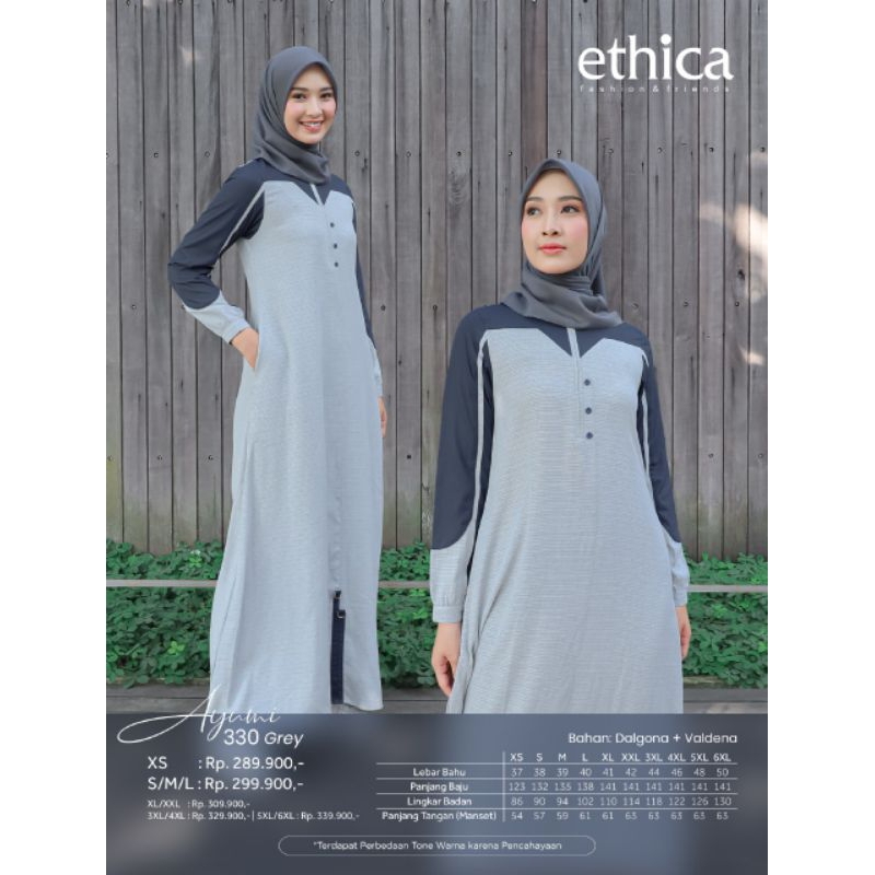 Ethica Gamis Ayumi 330 (Grey, Plum)